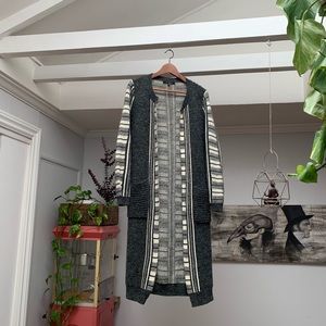 Mohair blend sweater duster